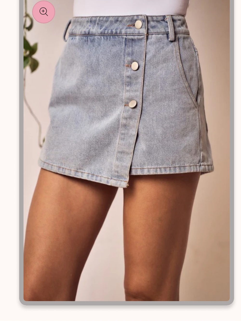 Nashville Nights Denim Skort - Light Blue